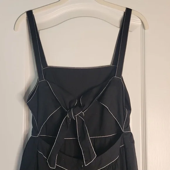 Zara black cotton summer dress, size medium - Picture 3 of 6